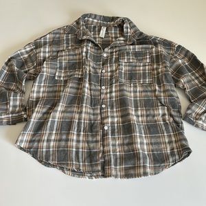 B Women’s Long Sleeve Flannel Shirt